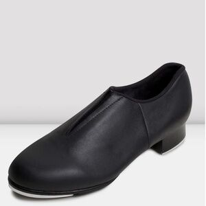 BLOCH BLACK SLIP ON LEATHER TAP SHOES